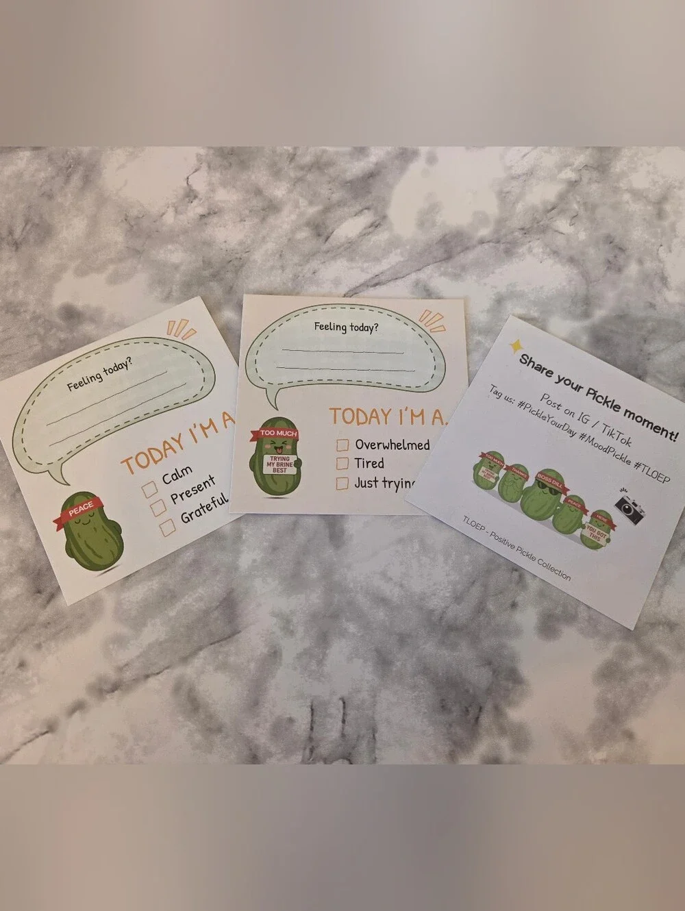 Positive Pickle Cards Jar, 60 Daily Positive Affirmation Cards